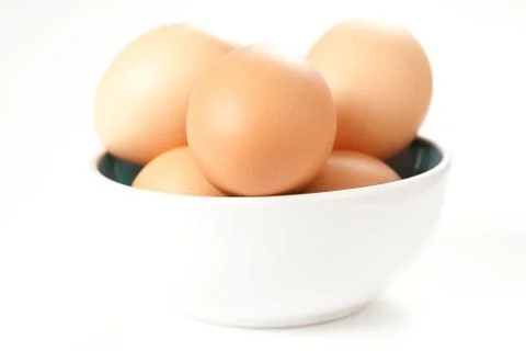 Raw brown egg isolated Stock Photos