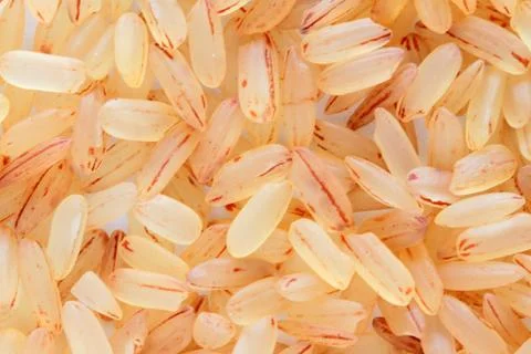 Raw brown rice background macro Stock Photos