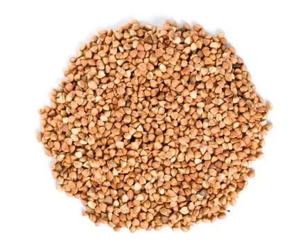 Raw buckwheat isolated Stock Photos