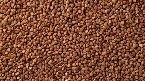 Raw buckwheat top view rotation Stock-Footage 140312385