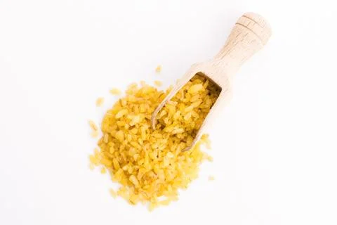 Raw bulgur heap Stock Photos