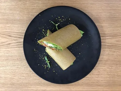 Raw burrito Foto stock