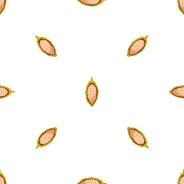 Raw cacao fruit pattern seamless vector Illustrazione stock
