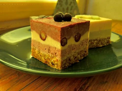 Raw cake with currants Stock Photos