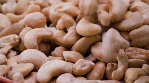 Raw Cashews Close Up Video stock 145496150