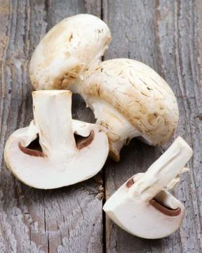 Raw Champignons Stock Photos