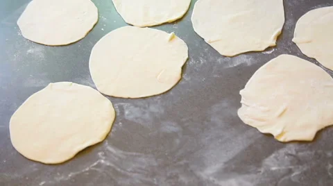 Raw chapati Stock Footage 40889530