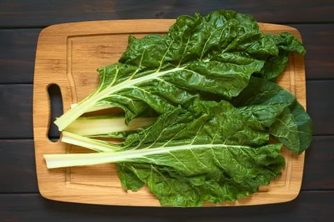 Raw Chard Leaves Stock Photos