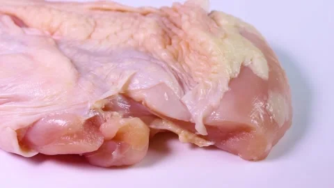 Raw chicken breast close up, rotating Stock-Footage 306502433