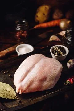 Raw chicken breast Stock Photos