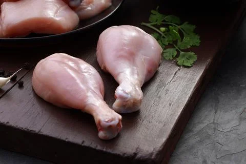Raw chicken cuts combo Stock Photos
