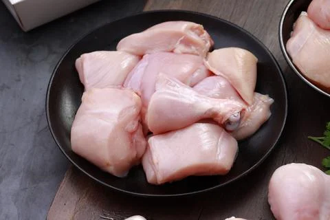 Raw chicken cuts combo Foto stock
