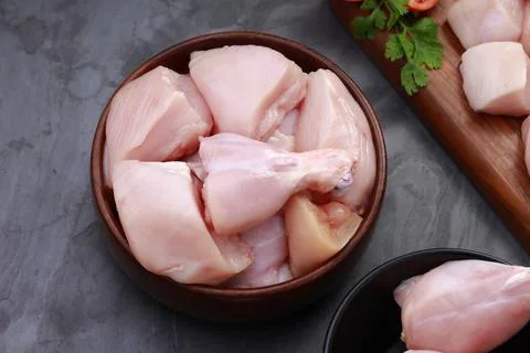 Raw chicken cuts combo Stock Photos