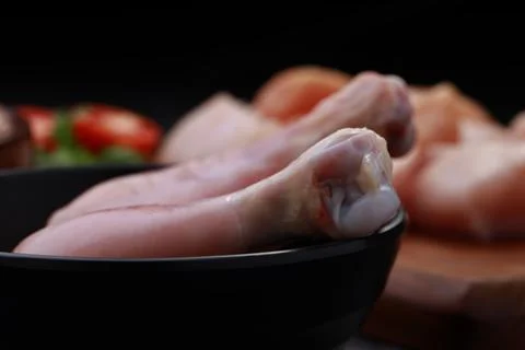 Raw chicken cuts combo Stock Photos