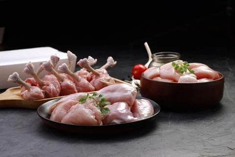 Raw chicken cuts combo Foto stock