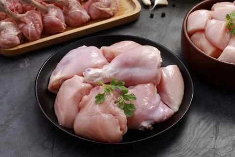 Raw chicken cuts combo Stock Photos