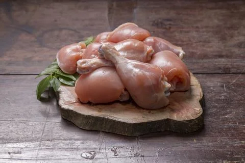 Raw chicken cuts without  skin Foto stock