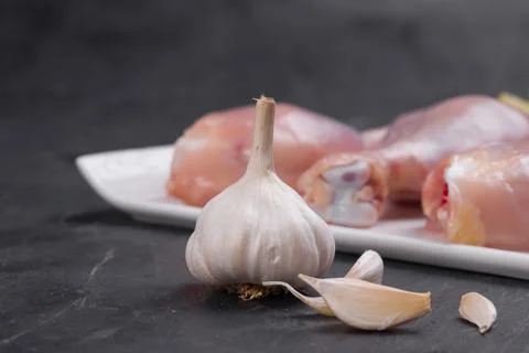 Raw chicken drum stick Stock Photos