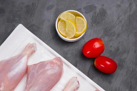 Raw chicken drum stick Stock Photos