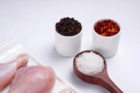 Raw chicken drum stick Stock Photos