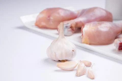 Raw chicken drum stick Stock Photos
