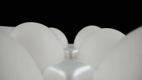 Raw chicken eggs close up Video stock 154317605