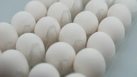 Raw Chicken Eggs Stock Footage 168339485