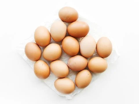 Raw chicken eggs Stock Photos