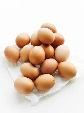 Raw chicken eggs Stock Photos