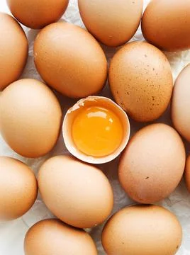 Raw chicken eggs Stock Photos