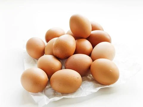 Raw chicken eggs Stock Photos