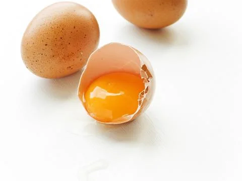 Raw chicken eggs Stock Photos