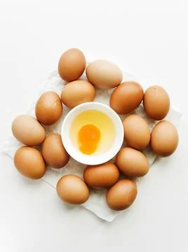 Raw chicken eggs Stock Photos
