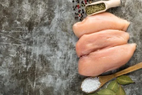 Raw chicken fillet Stock Photos