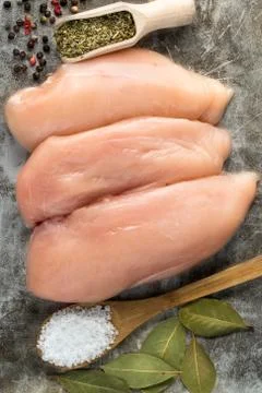 Raw chicken fillet Stock Photos