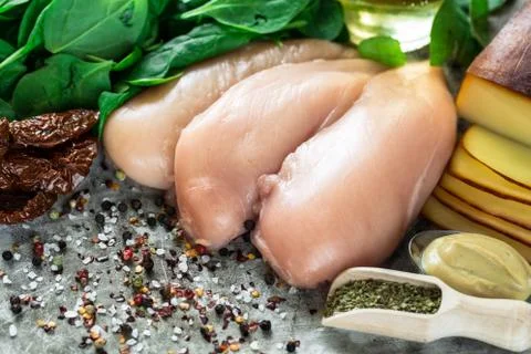 Raw chicken fillet Stock Photos