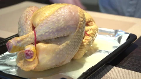 Raw chicken Stock Footage 50357551