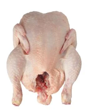 Raw chicken isolated on white background Stock Photos