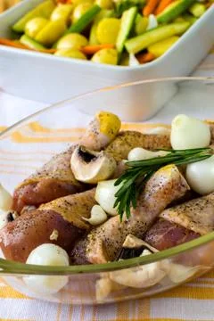 Raw chicken legs Stock Photos