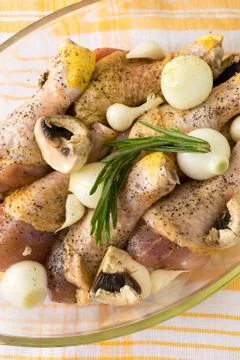 Raw chicken legs Stock Photos