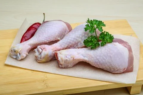 Raw chicken legs Stock Photos