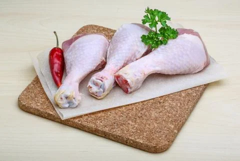Raw chicken legs Stock Photos