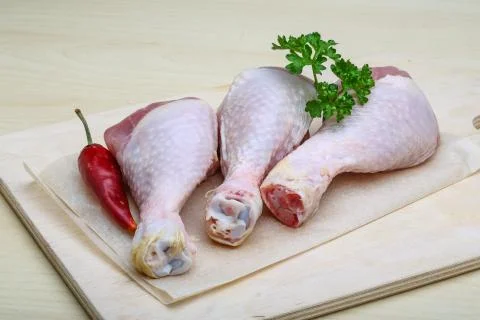 Raw chicken legs Stock Photos