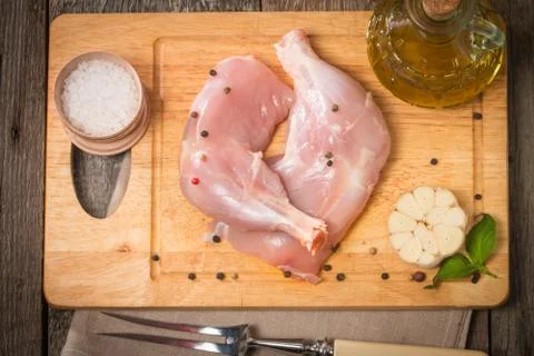 Raw chicken legs Stock Photos