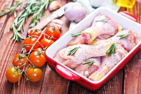 Raw chicken legs Stock Photos