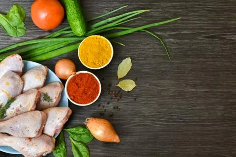 Raw chicken legs Stock Photos