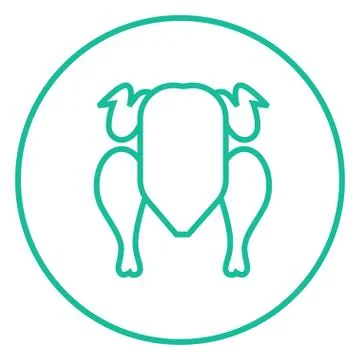 Raw chicken line icon Stock Illustration