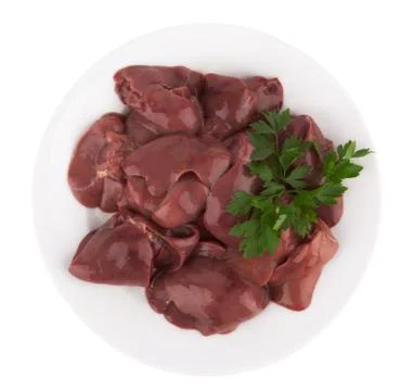 Raw chicken liver Stock-Fotos