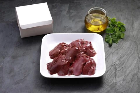 Raw chicken liver Stock Photos
