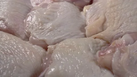 Raw chicken meat close up. Meat ingredient for cooking. Видео 143782706